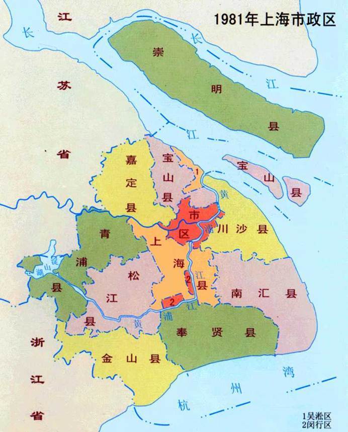 1981上海政区图